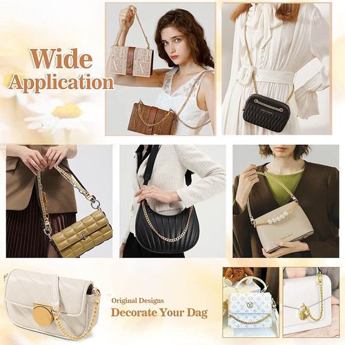5 Correa De La Cadena De Crossbody Cadena De Oro Para Bolso