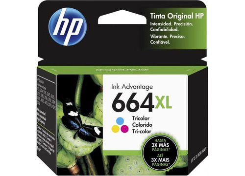 Cartucho De Tinta Hp 664xl Tricolor Original - (f6v30al)