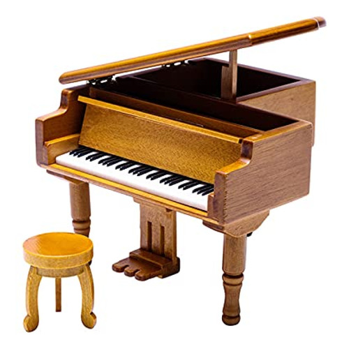  Joyero Musical  Ruimou Caja De Música Para Piano De Madera,