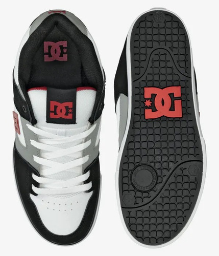 Imagen 3 de 8 de Tenis Dc Shoes Pure Black White Grey Skate Hombre