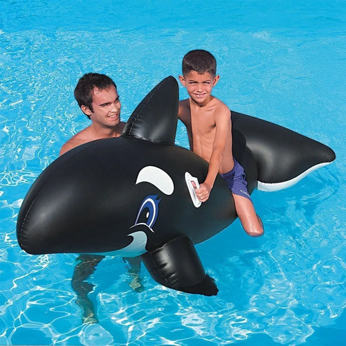 Flotador Ballena 203cm - Bestway Color Negro Con Blanco