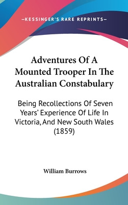 Libro Adventures Of A Mounted Trooper In The Australian C...