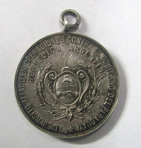 1889 Medalla Condecoracion Plata Guerra Del Paraguay 