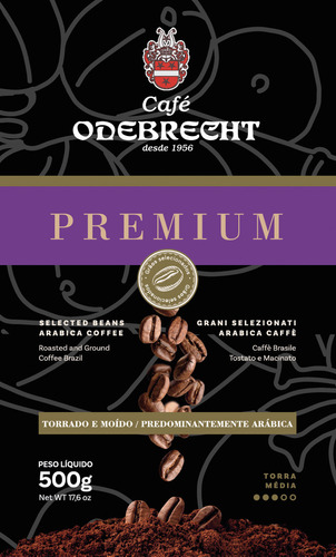 Café Odebrecht Premium torrado e moído 500gr