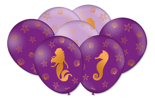 Balão Decorativo Festa Aniversário Sereia 25un