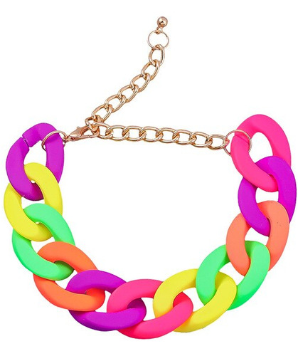 Cadena De Cuello Para Mujer, Collar Grueso De Acrí 12 Bracel