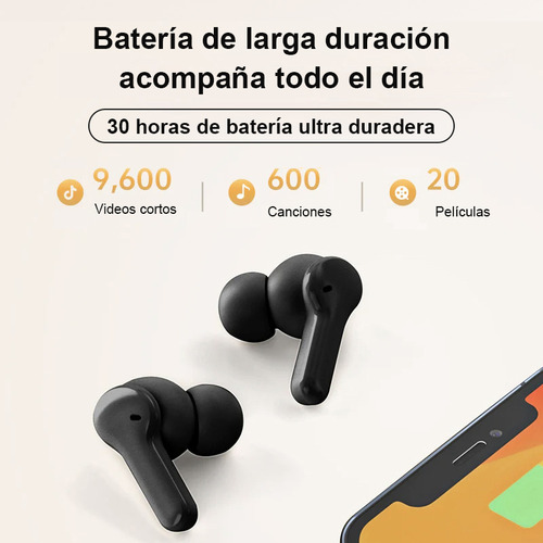 Audífonos In-ear Bluetooth Inalámbrico Qcy T13 Enc Con Manos Negro