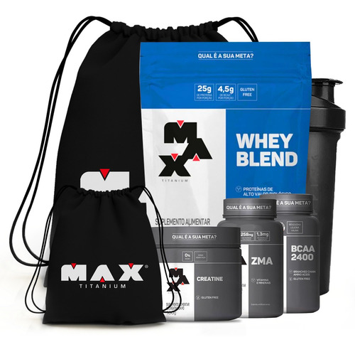 Whey Protein Blend 2kg + Bcaa + Zma + Creati. - Max Titanium