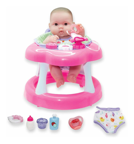 Muñeca Lots To Love Babies Jc Toys -  Y Andadera De 14  Mnc