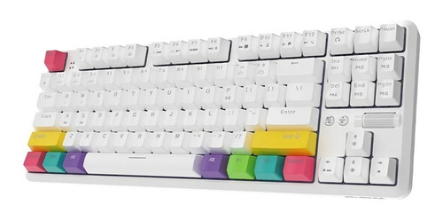 Imagen 2 de 7 de Teclado Mecánico Bluetooth Full Rgb Red/brown - Ajazz K870t Color Del Teclado Switch Brown