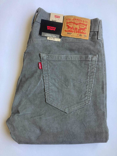 Jeans Levis 505 Regular Stretch Cotelé W31 L32. 42 Gris | Cuotas sin interés