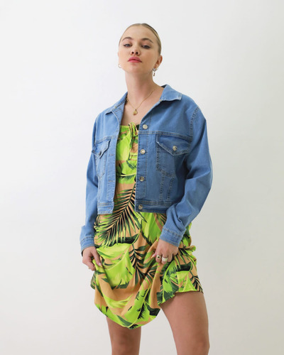 Campera Jean Mujer Oversize Corto Upminorista