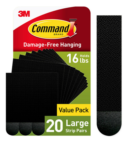 Command Tiras Grandes Para Colgar Cuadros, 20 Pares De Tiras