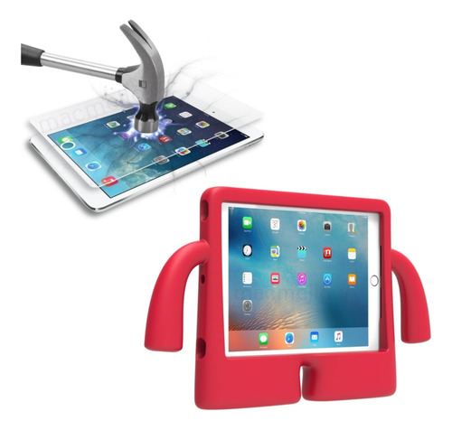 Funda Niños Anti Golpes + Mica Vidrio iPad 9.7 5ta Gen A1822