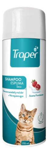 Traper® Shampoo En Seco 170ml Aroma Frambuesa Para Gatos