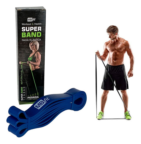  Mbfit Super Band Pesada 3,2cm Azul X Unidade