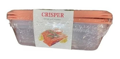 Set De 03 Envases Organizador Comida 1050ml