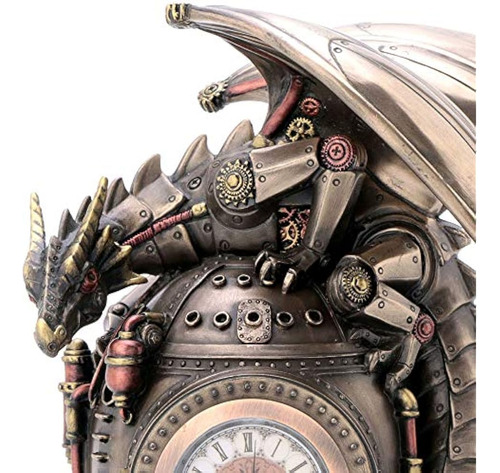 Veronese Design Dragón Mecánico Steampunk De 7 Pulgadas En L