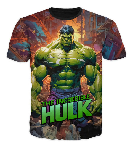 Camisetas  De Hulk  Marvel  Avengers  Para Niños Caballeros