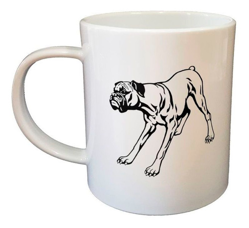 Taza De Plastico Perro Boxer Silueta Vector