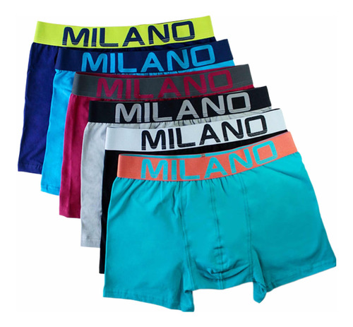 3 Boxer De Algodón Milano Para Hombre Colores Surtidos