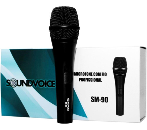 Microfone Dinâmico Soundvoice Sm90 Cardióide Chave On/off