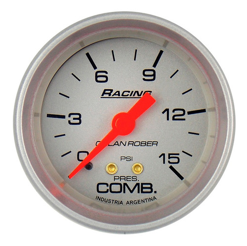 Reloj Combustible Competicion 52mm Presion Plata