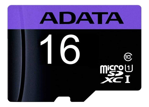 Memoria Micro Sd 16gb Clase 10 80mb/s Adata Uhs-i Cel Camara