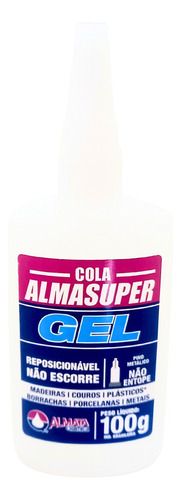 Cola Gel Almata cola almasuper - gel adesivo 100g - cola gel - almasuper gel - adesivo almata - cola precisao - cola reposicionavel