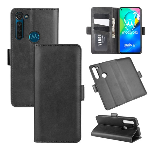 Funda De Piel De Doble Cara Para Motorola Moto G8 Power, Col