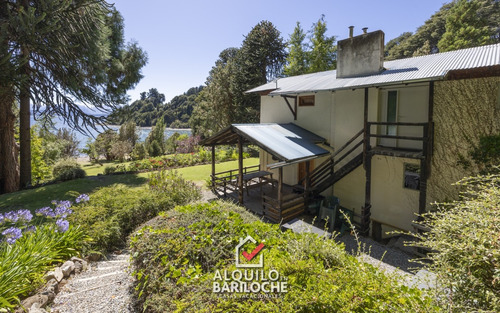 Alquiler Casa En Bariloche Con Costa De Lago Nahuel Huapi. Villa Tacul. Capacidad 8. #334.