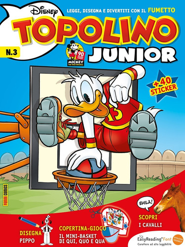 Topolino Junior N° 03 - Em Italiano - Editora Panini Italia - Formato 19,5 X 26 - Capa Mole - 2018 - Bonellihq Cx452 I23