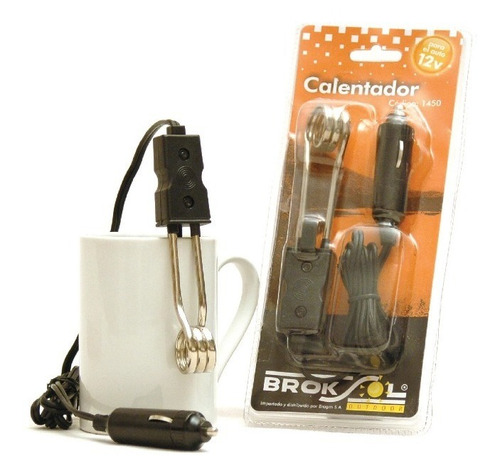 Calentador Inmersión 12v Auto Broksol Camping Cocina Viaje