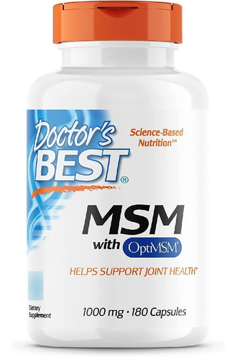 Metilsulfonilmetano Msm 1000 Mg Doctor's Best 180 Capsulas