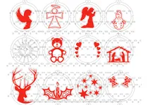 Comprar Vector Esferas Navideñas Para Corte Laser-otros, 28 Diseños