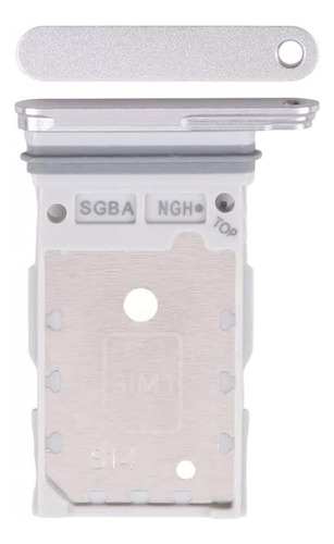 Bandeja Porta Sim Repuesto Para Samsung S24 Fe Sm-s721 Color Plata
