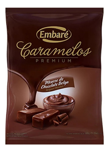 Bala Caramelo Mousse De Chocolate Belga Embaré 5 G 100 U