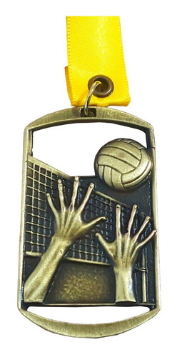 Lote 100 Pzs. Medalla Metálica Para Voleibol 