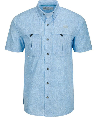 Drake Ds2220-mbu-3 Heritage Heather Camisa Marina Azul Heath