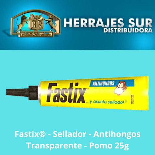 2 Unid - Fastix Sellador Antihongos Transparente Pomo 25g