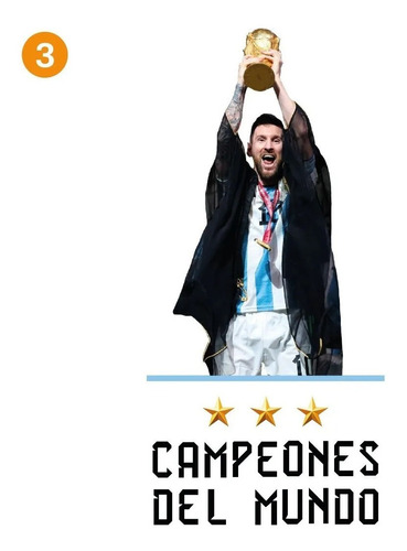 Messi Diego Kempes Copa Calco Frase Campeon Mundo 2022 X 2 U