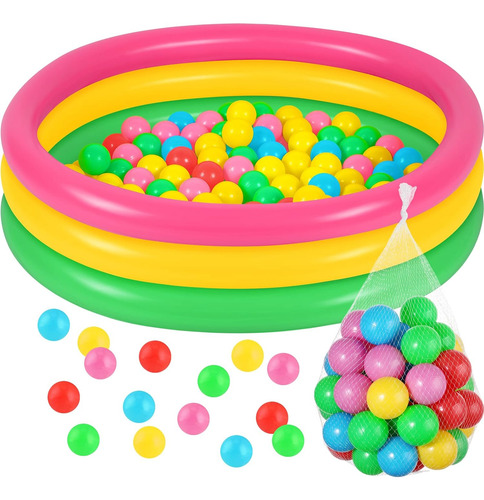 Piscina Infantil Inflable Para Bebés Con 50 Bolas, Piscinas