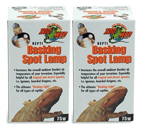 Zoo Med 2unidades De Repti Basking Spot Lmparas, 75w