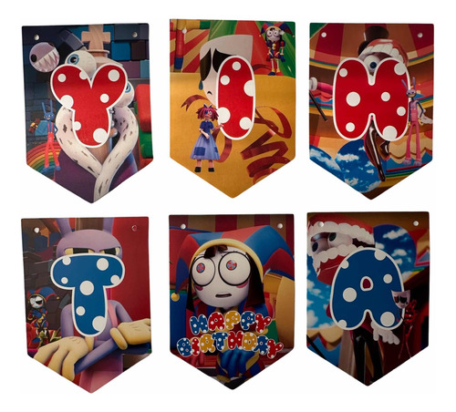 Kit Cumpleaños Diseño The Amazing Circus Digital Adornos