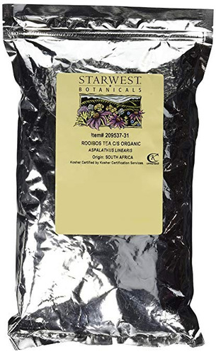 Starwest Botanicals Rooibos Té Orgánico Corte Y Tamizada, 1 