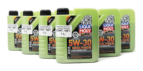 Aceite Liqui Moly 5w30 Molygen Sintético Para Auto Caja 6l