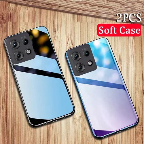 Para Moto G75 5g Clear Full Protective Case + Mica