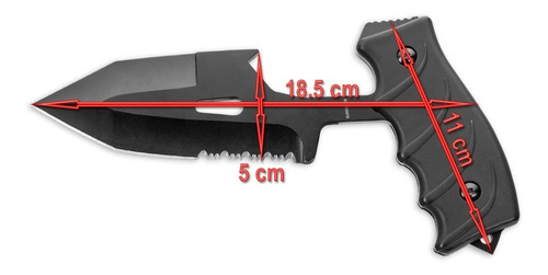 Push Dagger Full Tang Black Legion Tipo Pistola Envio Gratis