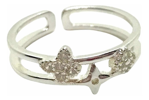 Imagen 2 de 8 de Anillo De Plata Con Piedras Micro Pave