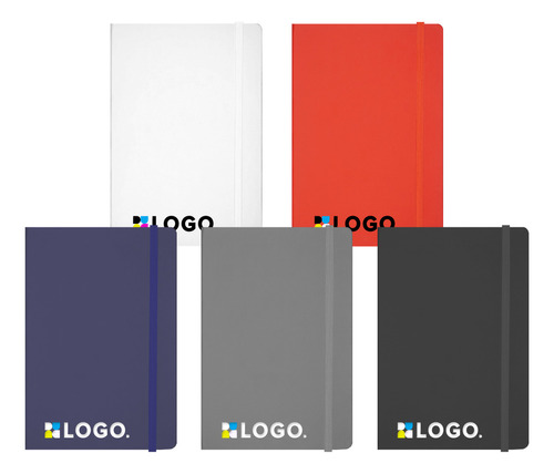 Cuaderno Libreta Tapa Dura A6 Rayada Logo Empresa Pack X10 U